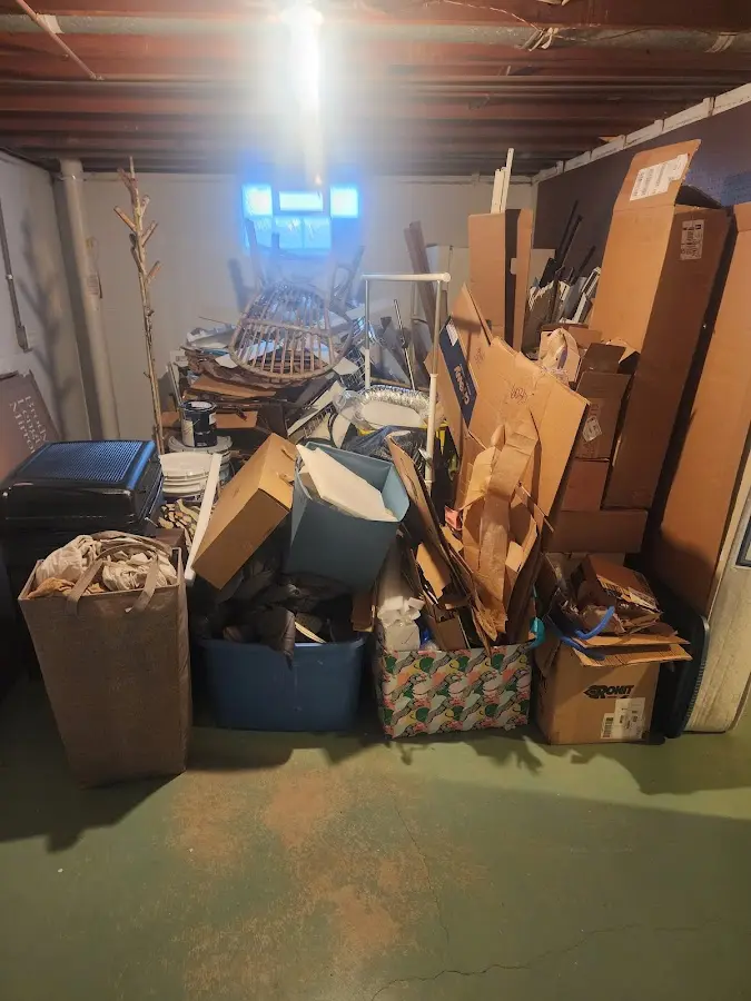 Roll-off dumpster container at job site for 6 Yard Dumpster Rental in Redmond